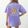 PreK Dream Team Leopard Rainbow Teacher Squad Back To School Women's Comfort Colors T-Shirt Back Print Violet PreK Dream Team Leopard Rainbow Teacher Squad Back To School Women's Comfort Colors T-Shirt Back Print Violet