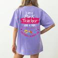 PreK Teacher Mom Shirt Preschool Teacher Mother For Women Women's Comfort Colors T-Shirt Back Print Violet