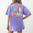 Preppy Fifth Grade Back To School 5th Grade Teacher Girl Boy Women's Comfort Colors T-Shirt Back Print Violet Preppy Fifth Grade Back To School 5th Grade Teacher Girl Boy Women's Comfort Colors T-Shirt Back Print Violet