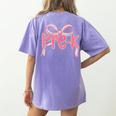 Preppy Pre k Back To School Pre-k Teachers Girls Cute Bow Women's Comfort Colors T-Shirt Back Print Violet Preppy Pre k Back To School Pre-k Teachers Girls Cute Bow Women's Comfort Colors T-Shirt Back Print Violet