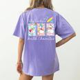 Preppy Silly Teacher Goose Build Character Back To School Women's Comfort Colors T-Shirt Back Print Violet Preppy Silly Teacher Goose Build Character Back To School Women's Comfort Colors T-Shirt Back Print Violet
