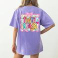Preppy Third Grade Back To School Teacher Girl Kid Women's Comfort Colors T-Shirt Back Print Violet Preppy Third Grade Back To School Teacher Girl Kid Women's Comfort Colors T-Shirt Back Print Violet