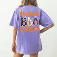 Preschool Boo Crew Preschool Halloween Teacher Women's Comfort Colors T-Shirt Back Print Violet Preschool Boo Crew Preschool Halloween Teacher Women's Comfort Colors T-Shirt Back Print Violet