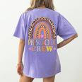 Preschool Crew Cute Leopard Rainbow Back To School Teachers Women's Comfort Colors T-Shirt Back Print Violet Preschool Crew Cute Leopard Rainbow Back To School Teachers Women's Comfort Colors T-Shirt Back Print Violet