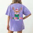 Preschool Crew Xmas Reindeer Teacher Student Christmas Women's Comfort Colors T-Shirt Back Print Violet Preschool Crew Xmas Reindeer Teacher Student Christmas Women's Comfort Colors T-Shirt Back Print Violet
