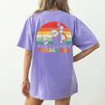 Preschool Panda Back To School Teacher Student Women's Comfort Colors T-Shirt Back Print Violet Preschool Panda Back To School Teacher Student Women's Comfort Colors T-Shirt Back Print Violet
