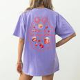 Preschool Pre-K Is My Jam Strawberry Girl Teacher Kids Women's Comfort Colors T-Shirt Back Print Violet