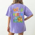 Preschool Teacher Kids Back To School Wild About Pre-K Women's Comfort Colors T-Shirt Back Print Violet Preschool Teacher Kids Back To School Wild About Pre-K Women's Comfort Colors T-Shirt Back Print Violet