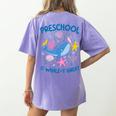 Preschool Is Whale-y Great Preschool Teacher Women's Comfort Colors T-Shirt Back Print Violet