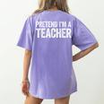 Pretend I'm A Teacher Shirt Adult Kids Men Women Costume Women's Comfort Colors T-Shirt Back Print Violet Pretend I'm A Teacher Shirt Adult Kids Men Women Costume Women's Comfort Colors T-Shirt Back Print Violet