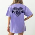 Principal Heart Life School Principal Teacher Appreciation Women's Comfort Colors T-Shirt Back Print Violet
