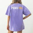 Principal School Teacher Friend Men Women Women's Comfort Colors T-Shirt Back Print Violet Principal School Teacher Friend Men Women Women's Comfort Colors T-Shirt Back Print Violet