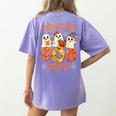 Principal Teacher Boo Crew Halloween Spooky Costume Women's Comfort Colors T-Shirt Back Print Violet Principal Teacher Boo Crew Halloween Spooky Costume Women's Comfort Colors T-Shirt Back Print Violet