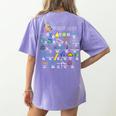 Problem Solver Math Alphabet ABC Teacher Students Women's Comfort Colors T-Shirt Back Print Violet