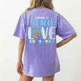 I Promise To Teach Love Hanukkah Chanukah Jewish Teacher Women's Comfort Colors T-Shirt Back Print Violet I Promise To Teach Love Hanukkah Chanukah Jewish Teacher Women's Comfort Colors T-Shirt Back Print Violet