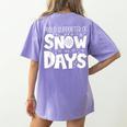 Proud Supporter Of Snow Days Teacher Christmas Men Women Women's Comfort Colors T-Shirt Back Print Violet