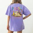 Prove It Text Evidence English Teacher Reading Teacher Women's Comfort Colors T-Shirt Back Print Violet