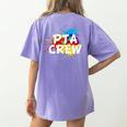PTA Crew Back To School Volunteer Board Mom Parent Teacher Women's Comfort Colors T-Shirt Back Print Violet PTA Crew Back To School Volunteer Board Mom Parent Teacher Women's Comfort Colors T-Shirt Back Print Violet