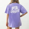 PTA Squad Parent Teacher Association Back To School Teacher Women's Comfort Colors T-Shirt Back Print Violet PTA Squad Parent Teacher Association Back To School Teacher Women's Comfort Colors T-Shirt Back Print Violet