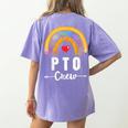 PTO Crew Parent School Volunteer Board Mom Parent Teacher Women's Comfort Colors T-Shirt Back Print Violet PTO Crew Parent School Volunteer Board Mom Parent Teacher Women's Comfort Colors T-Shirt Back Print Violet
