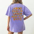 Pumpkin ABC Halloween Alphabet Costume School Teacher Kids Women's Comfort Colors T-Shirt Back Print Violet