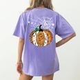 Pumpkin Music Teacher Halloween Fall Music Notes Autumn Women's Comfort Colors T-Shirt Back Print Violet Pumpkin Music Teacher Halloween Fall Music Notes Autumn Women's Comfort Colors T-Shirt Back Print Violet