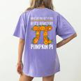 Pumpkin Pi Math Teacher Halloween Geometry Women's Comfort Colors T-Shirt Back Print Violet Pumpkin Pi Math Teacher Halloween Geometry Women's Comfort Colors T-Shirt Back Print Violet