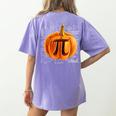 Pumpkin Pie Halloween Thanksgiving Math Teacher Pi Day Women's Comfort Colors T-Shirt Back Print Violet Pumpkin Pie Halloween Thanksgiving Math Teacher Pi Day Women's Comfort Colors T-Shirt Back Print Violet