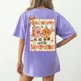 Pumpkin Teacher Preppy Fall In Love With Learning Autumn Women's Comfort Colors T-Shirt Back Print Violet Pumpkin Teacher Preppy Fall In Love With Learning Autumn Women's Comfort Colors T-Shirt Back Print Violet