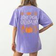 Que Pasa Calabaza Shirt Spanish Teacher Women's Comfort Colors T-Shirt Back Print Violet Que Pasa Calabaza Shirt Spanish Teacher Women's Comfort Colors T-Shirt Back Print Violet