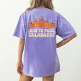 Que Pasa Calabaza Spanish Teacher Bilingual Pumpkin Women Women's Comfort Colors T-Shirt Back Print Violet