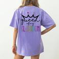 Queen Of My Classroom Colorful Teacher For Men Women Women's Comfort Colors T-Shirt Back Print Violet Queen Of My Classroom Colorful Teacher For Men Women Women's Comfort Colors T-Shirt Back Print Violet