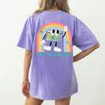 Rainbow AAC Awareness Month SPED Teacher SLP Communication Women's Comfort Colors T-Shirt Back Print Violet Rainbow AAC Awareness Month SPED Teacher SLP Communication Women's Comfort Colors T-Shirt Back Print Violet