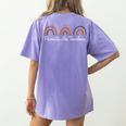 Rainbow Parents As Teachers Early Childhood Educator PAT Women's Comfort Colors T-Shirt Back Print Violet