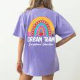 Rainbow Pencil Dream Exceptional Education Team SPED Teacher Women's Comfort Colors T-Shirt Back Print Violet