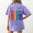 Rainbow Roygbiv Kids Artist Costume Art Teacher Women's Comfort Colors T-Shirt Back Print Violet Rainbow Roygbiv Kids Artist Costume Art Teacher Women's Comfort Colors T-Shirt Back Print Violet