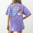 If You Can Read This Thank A Teacher Women's Comfort Colors T-Shirt Back Print Violet