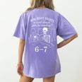 Reading 67 Meme English Teacher 67 Book Lover Humor Women's Comfort Colors T-Shirt Back Print Violet