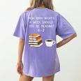 Reading 67 Six Seven Meme English Teacher Book Lover Women's Comfort Colors T-Shirt Back Print Violet Reading 67 Six Seven Meme English Teacher Book Lover Women's Comfort Colors T-Shirt Back Print Violet