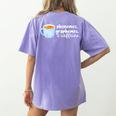 Reading Interventionist Specialist Teacher Phonemes Graphemes And Caffeine Reading Intervention -Adults Classic Fit Short Sleeve Women's Comfort Colors T-Shirt Back Print Violet