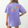 READING ROCKS English Teacher ELA ABCD Read Star Kinder Women's Comfort Colors T-Shirt Back Print Violet