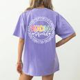 Reading Squad Teacher Reader Librarian Interventionist Team Women's Comfort Colors T-Shirt Back Print Violet