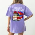 Reading Is My Super Power Superhero Best English Teacher Women's Comfort Colors T-Shirt Back Print Violet Reading Is My Super Power Superhero Best English Teacher Women's Comfort Colors T-Shirt Back Print Violet