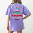 Reading Teacher Christmas Shirt Elf Christmas Cheer For Men Women Women's Comfort Colors T-Shirt Back Print Violet Reading Teacher Christmas Shirt Elf Christmas Cheer For Men Women Women's Comfort Colors T-Shirt Back Print Violet