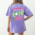 Ready To Rock School Shirt Students And Teachers Women's Comfort Colors T-Shirt Back Print Violet