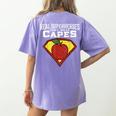 Real Superheroes Don't Wear Capes Teacher Shirt Teaching Te Women's Comfort Colors T-Shirt Back Print Violet Real Superheroes Don't Wear Capes Teacher Shirt Teaching Te Women's Comfort Colors T-Shirt Back Print Violet