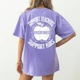 Red For Ed 2019 Support Teachers Support Kids Teacher Women's Comfort Colors T-Shirt Back Print Violet