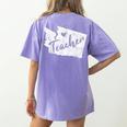 Red For Ed Washington Teacher T Shirts RedForEd Tee Shirt Women's Comfort Colors T-Shirt Back Print Violet