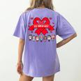 Red Ribbon Week Awareness For Students And Teachers Men Women Girls Kids Women's Comfort Colors T-Shirt Back Print Violet