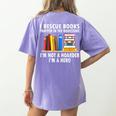 I Rescue Books Trapped In The Bookstore Book Teacher For Men Women Women's Comfort Colors T-Shirt Back Print Violet